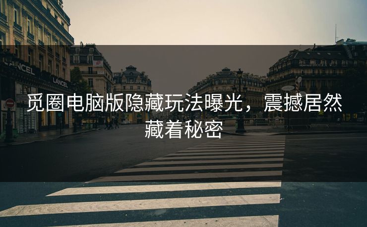 觅圈电脑版隐藏玩法曝光，震撼居然藏着秘密
